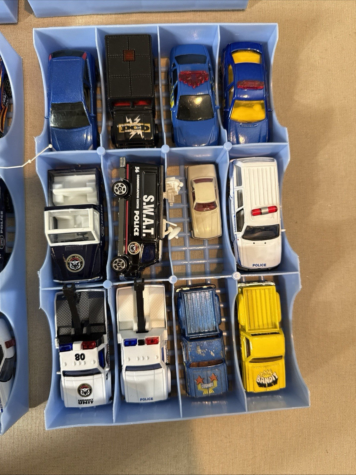 Vintage Tara Toys 48 Car Case Deluxe Diecast Carrying Case + 48 Cars 1980s-2000s