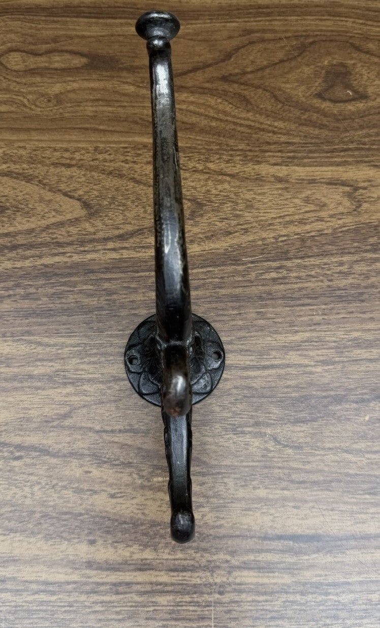Vintage Victorian Cast Iron Triple Hook Hall Tree Coat Hat Hook