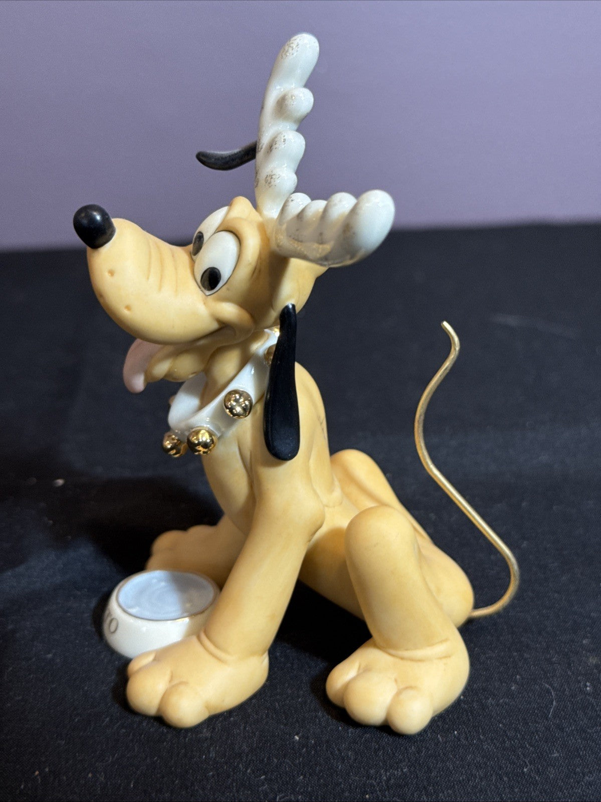 Lenox Disney Figurines Set Mickey Minnie Pluto Holiday 24K Gold No Box No COA
