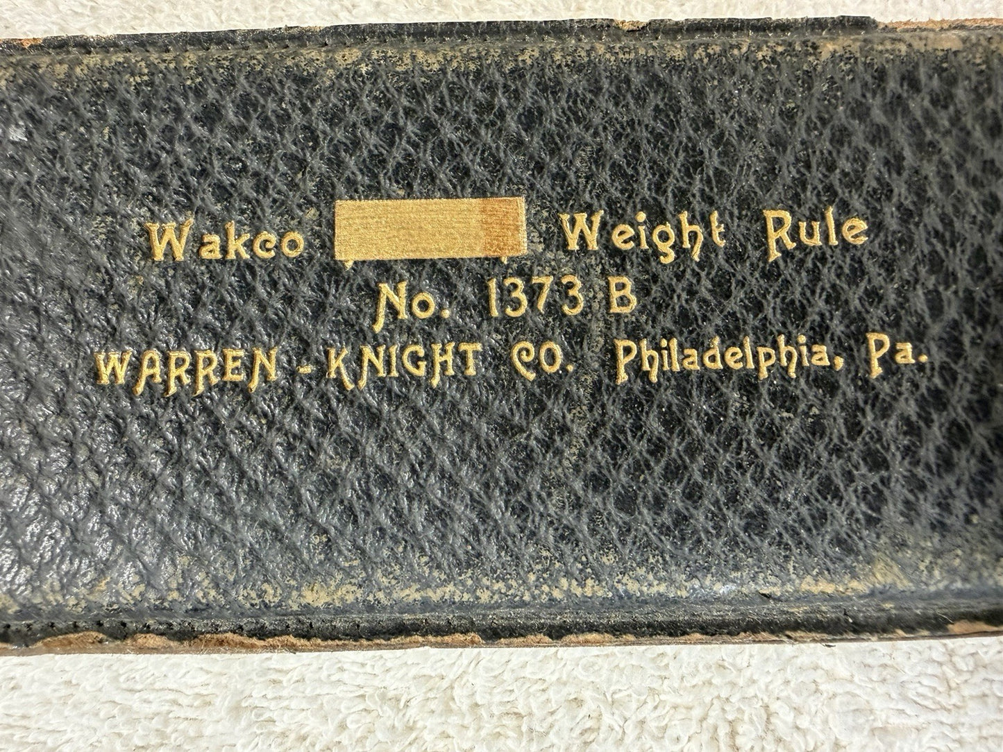 Vintage Warren Knight WAKCO Weight Rule No 1373 B Precision Tool