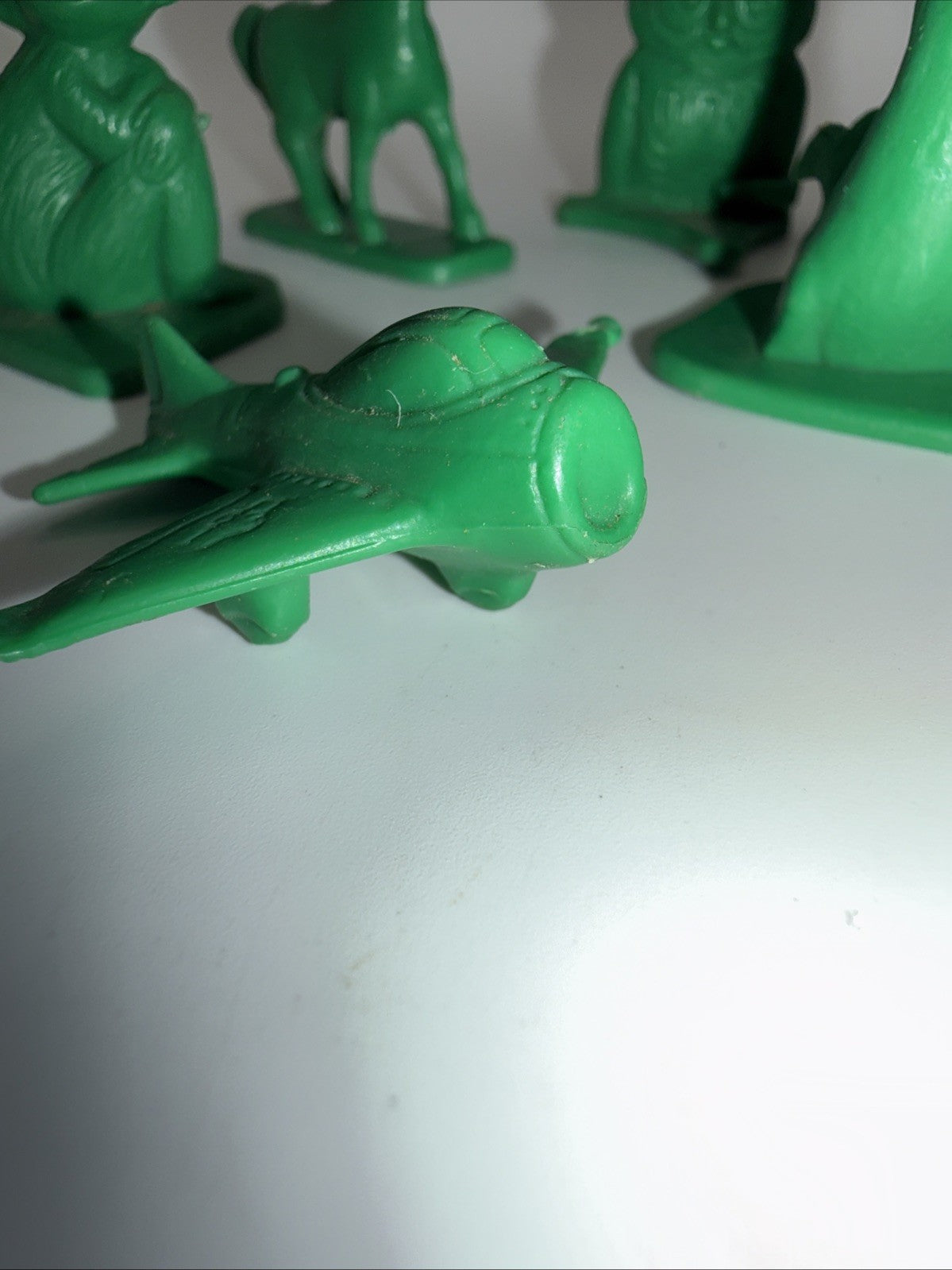 Vintage Tupperware Busy Blocks Figures Green 1970s Toy Lot 9pc