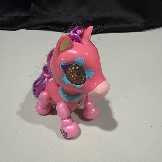 Zoomer Zupps Light Up Interactive Pony Horse Robot Toy Figure Pink Works