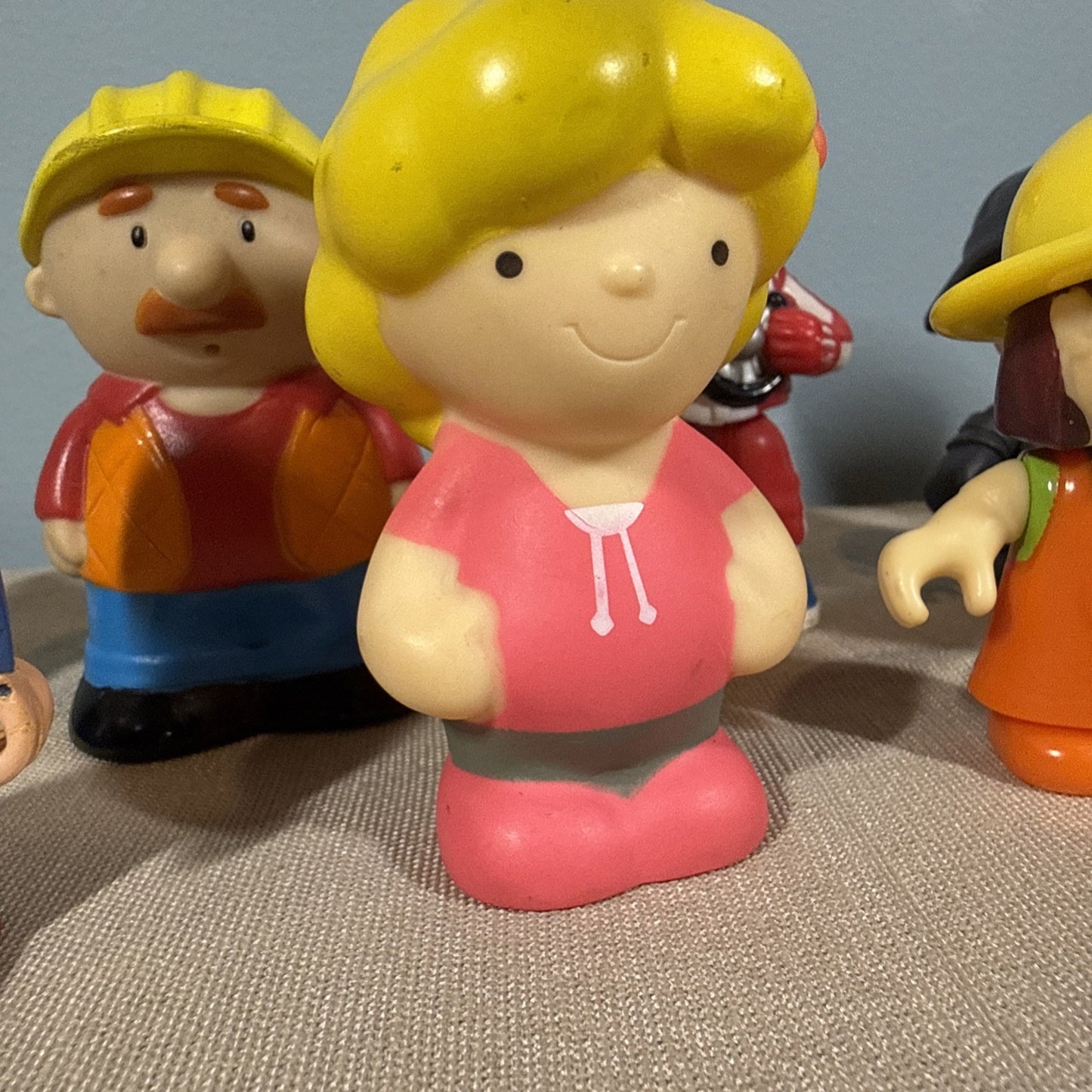 Lot Of 12 Vintage Vinyl Characters Little People Happy Land Boley Mega Bloks