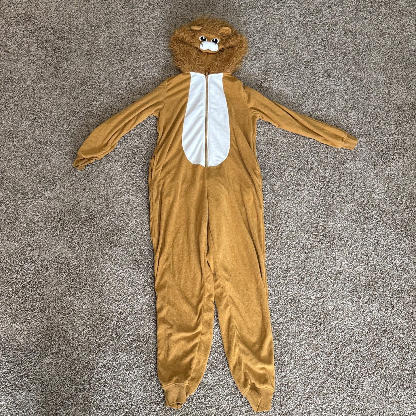 Lion Pajamas Plush Hooded Jumpsuit Xhilaration Costume Sleepwear Size Small