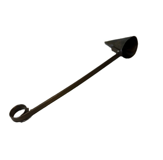 Vintage Brass Candle Snuffer Long Handle Ring Finger Loop Fireplace Home Decor