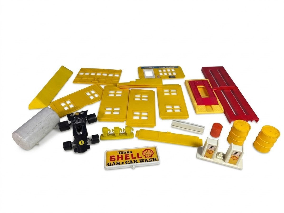 Vintage Tonka Builder Playset 5051 Shell Station Car Wash Parts Incomplete 1979