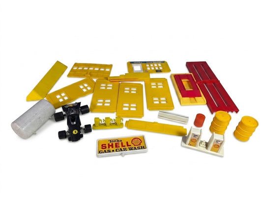 Vintage Tonka Builder Playset 5051 Shell Station Car Wash Parts Incomplete 1979