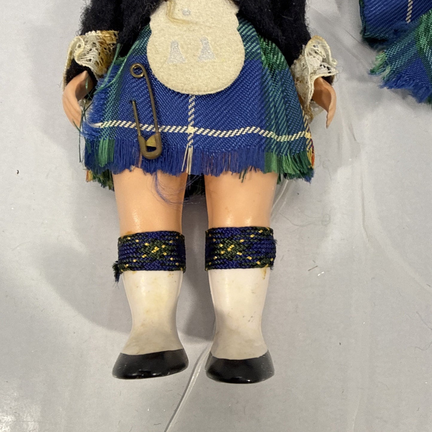 Vintage Scottish Boy Doll Sleep Eyes Kilt Movable Arms Souvenir Doll