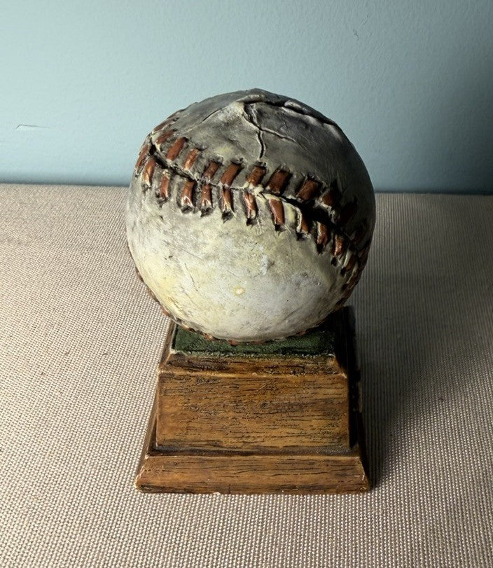 Vintage Commemorative Baseball Trophy Figurine Desk Display C 1936 Baseball
