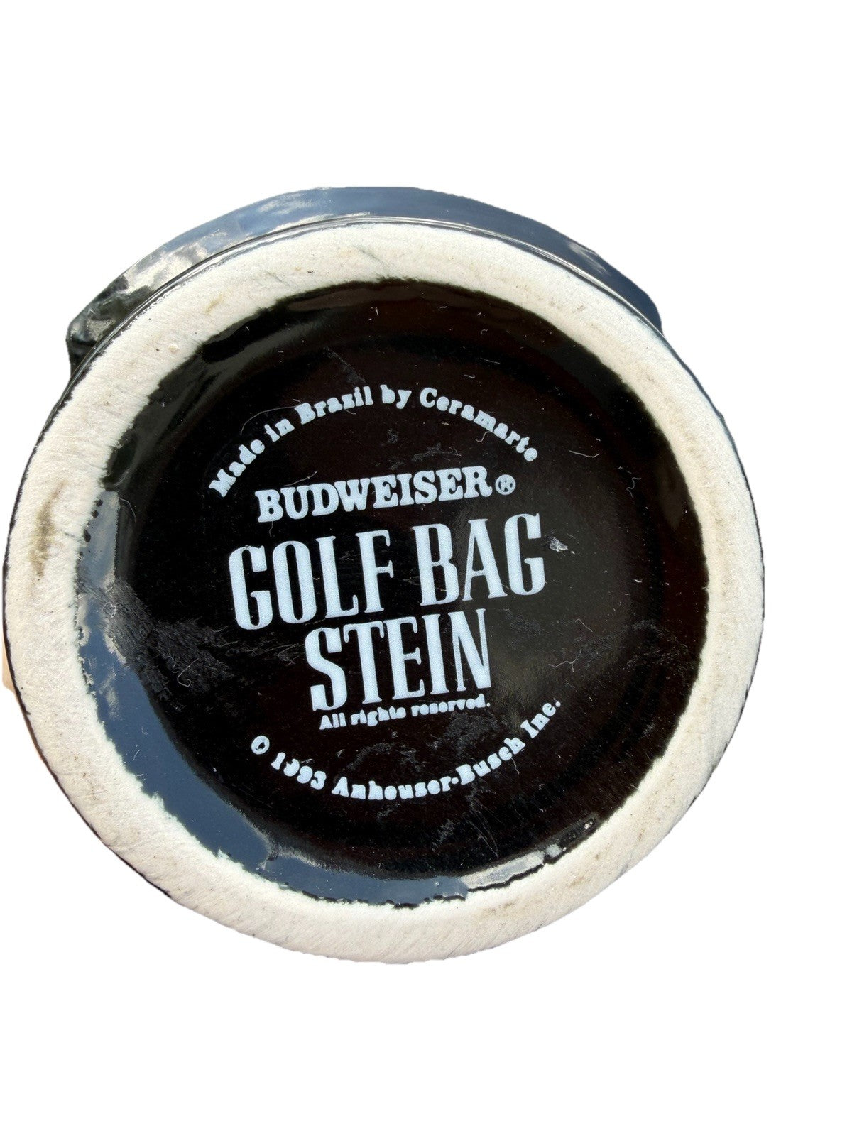 Budweiser Golf Bag Stein 1993 King of Beers Vintage Beer Mug 7"