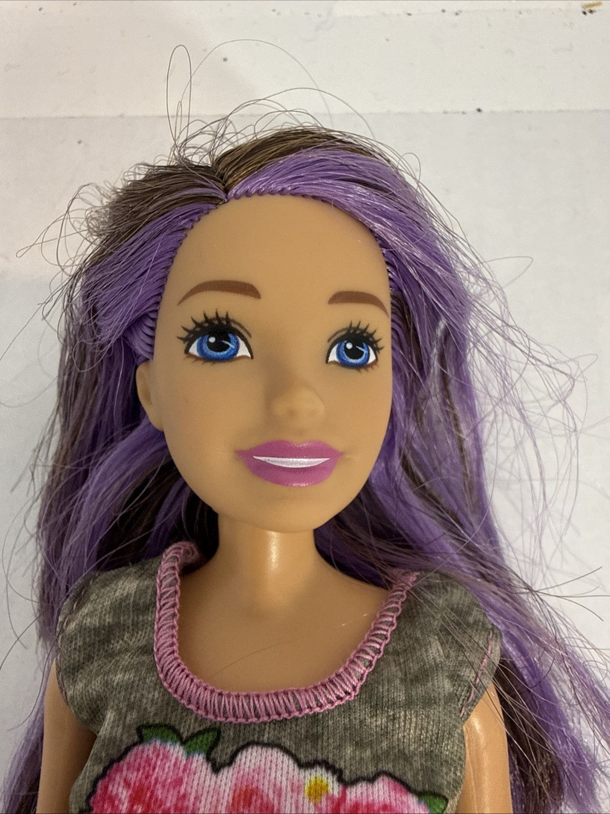 Barbie Skipper Babysitters Doll Purple Streak Hair Mattel Set Incomplete
