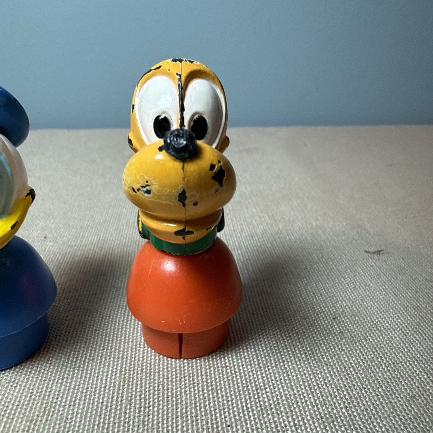 Vintage ILLCO Disney Little People Mickey Pluto Donald Lot