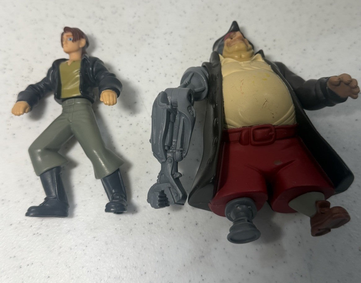 Disney Treasure Planet Figure Lot Jim Hawkins Long John Silver 2002