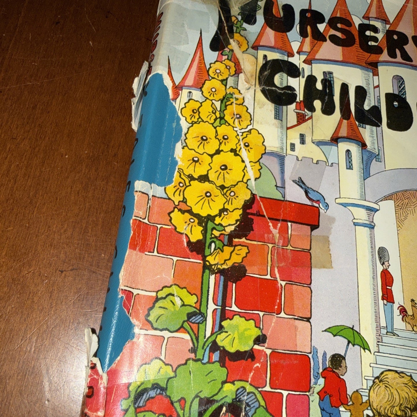 Nursery Tales Children Love 1933 Platt & Munk Vintage Picture Book - Poor Cover