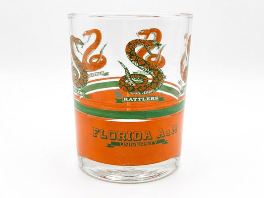 Vintage Florida A&M University FAMU Rattlers Drinking Glass Tumbler HBCU Alumni