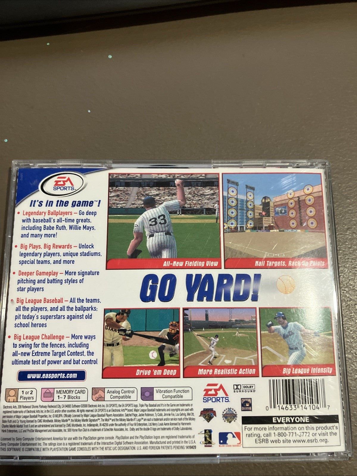 Triple Play Baseball 2001 Sony PlayStation PS1 Complete CIB Disc Manual Case PSX