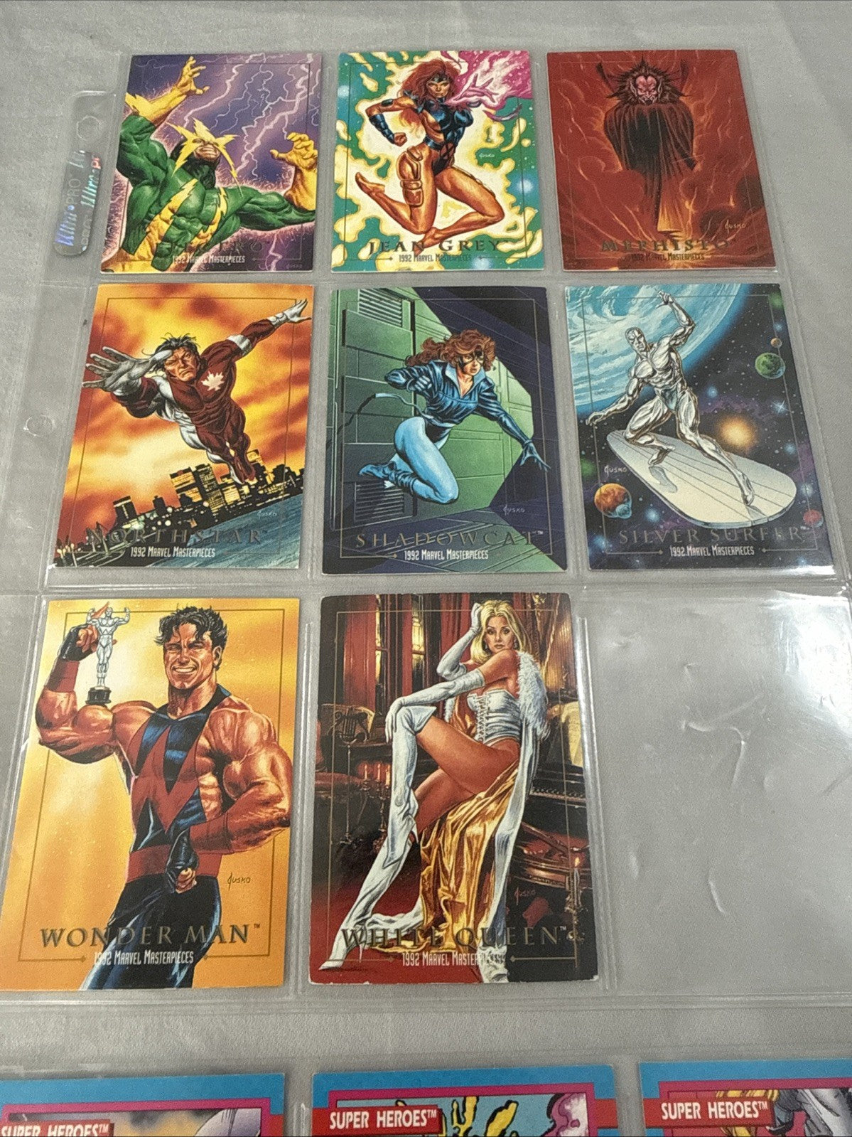 1992 Marvel Joe Jusko Masterpieces X Men Cerebro Scan 17 Card Art Lot