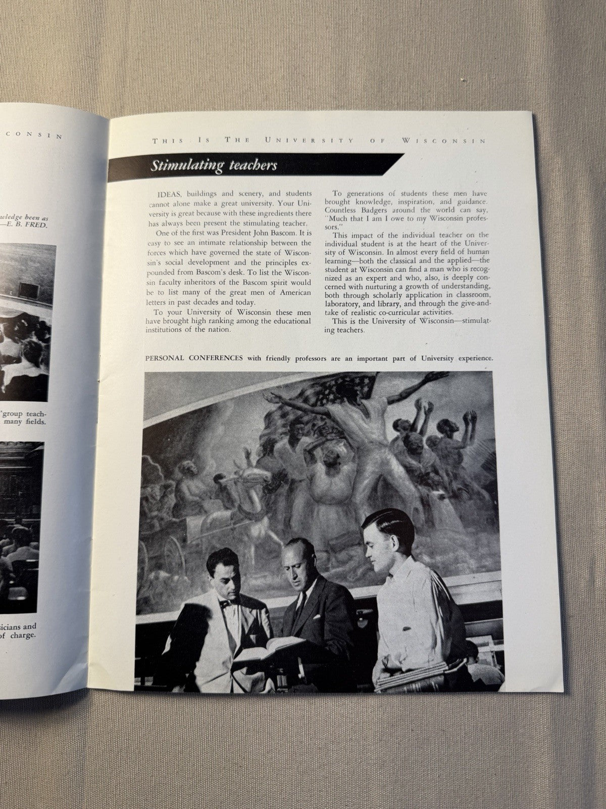 Vintage University Wisconsin Bulletin September 1950 College Campus Booklet