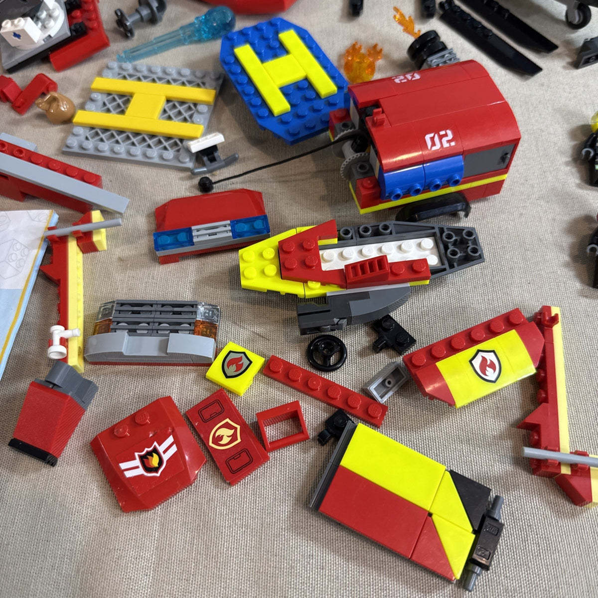 LEGO Fire Rescue Lot of Minifigures Firefighters Vehicles Accessories Parts