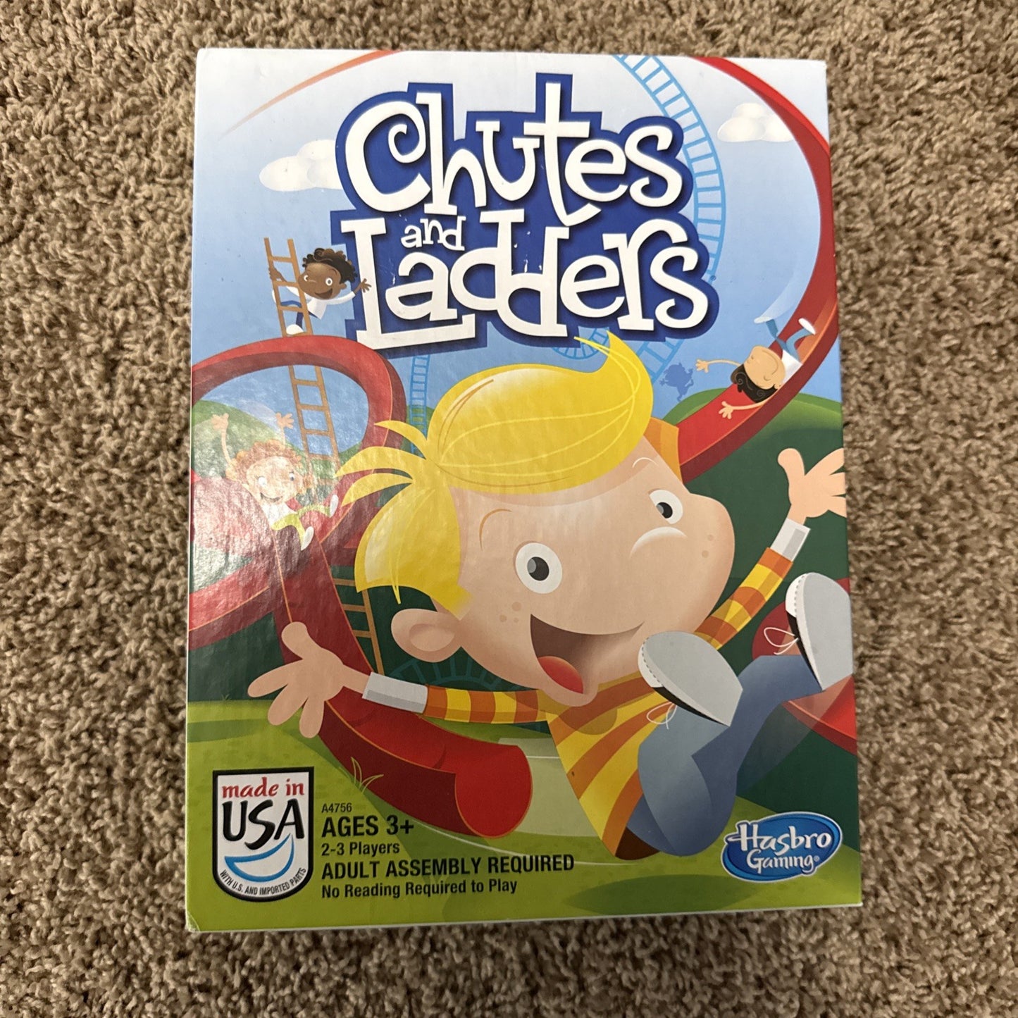 Chutes And Ladders Board Game Hasbro 2013 Complete Made In USA