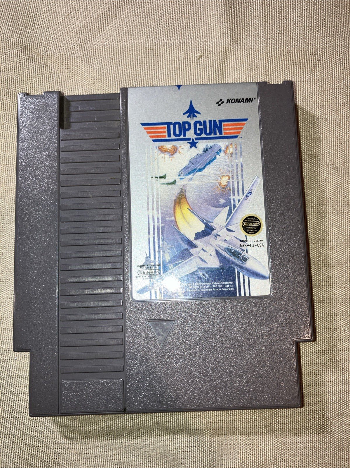 Vintage Top Gun Nintendo NES Authentic Cartridge Tested