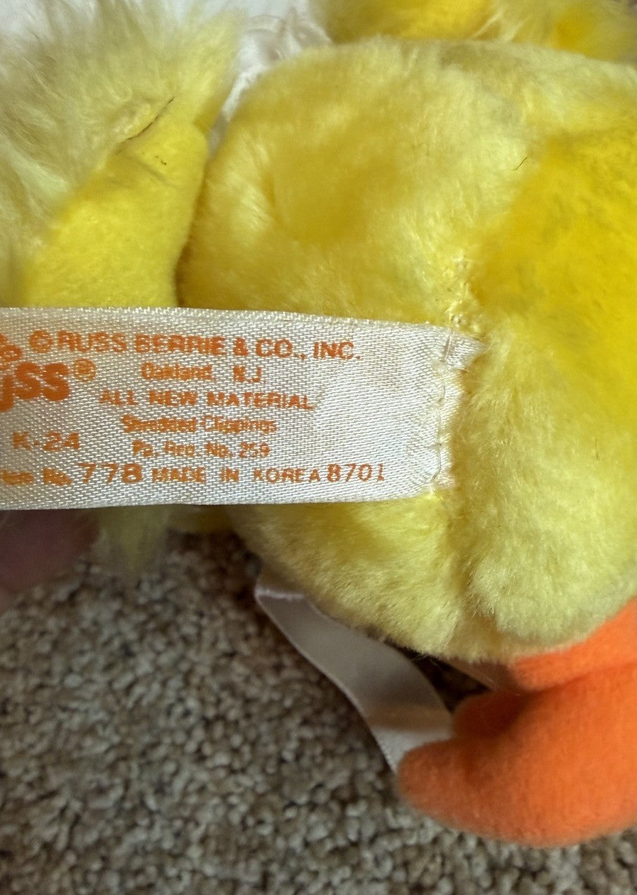 Vintage Easter Plush Lot Bunnies Ducks Russ Applause Avon Dan Dee 1970s 80s Toys