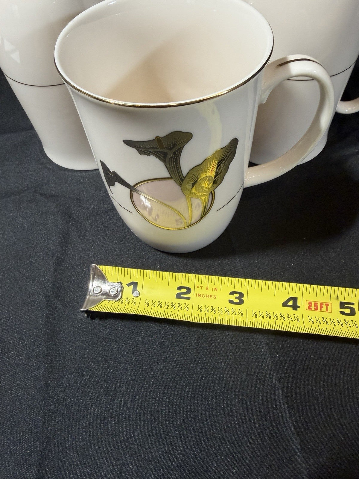 Otagiri Cala Lily Mugs Set of 4 Vintage Japan Curtis Swann