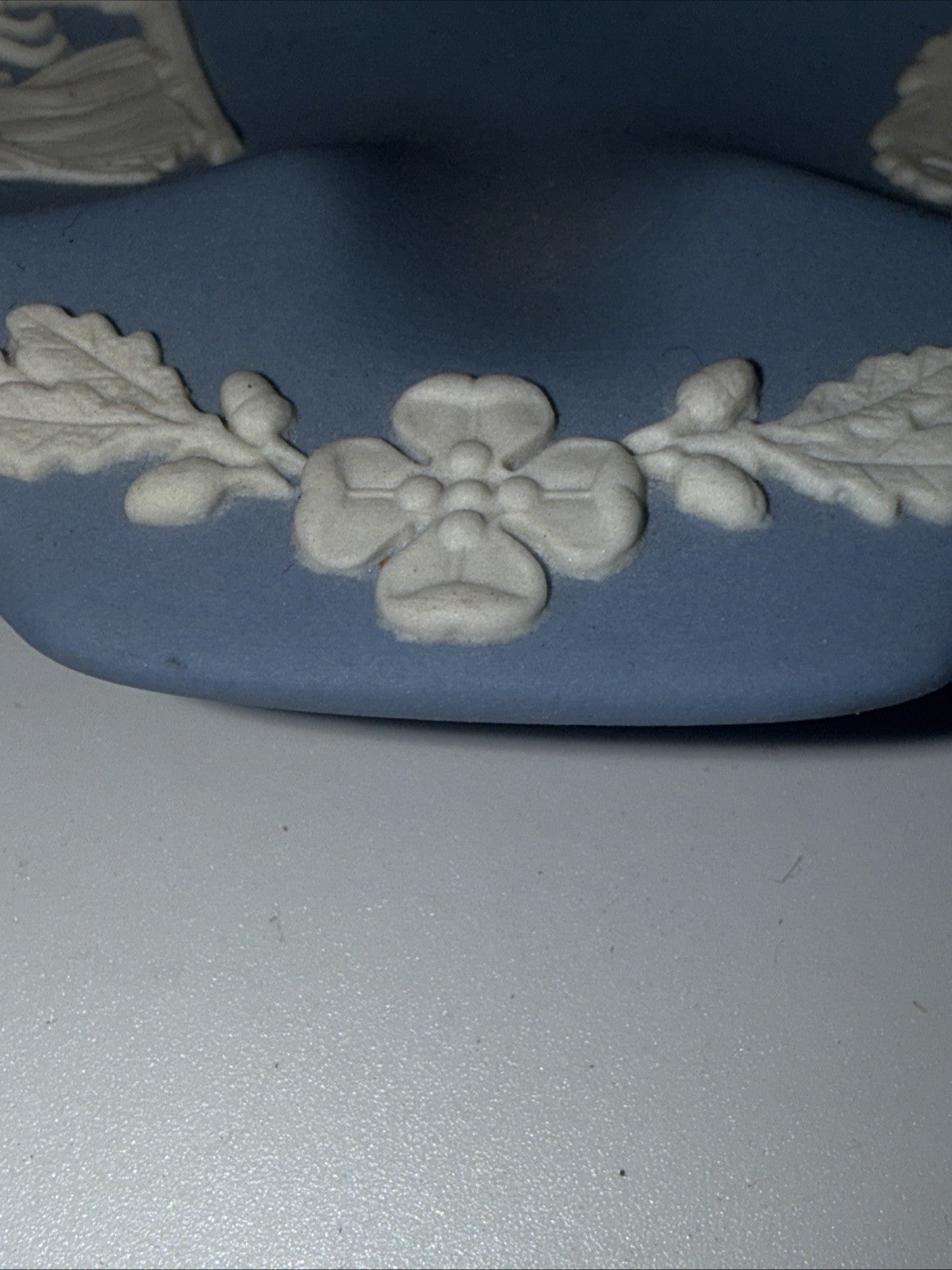 Wedgwood Jasperware Blue Clover Club Trinket Dish Ashtray England 4.5”