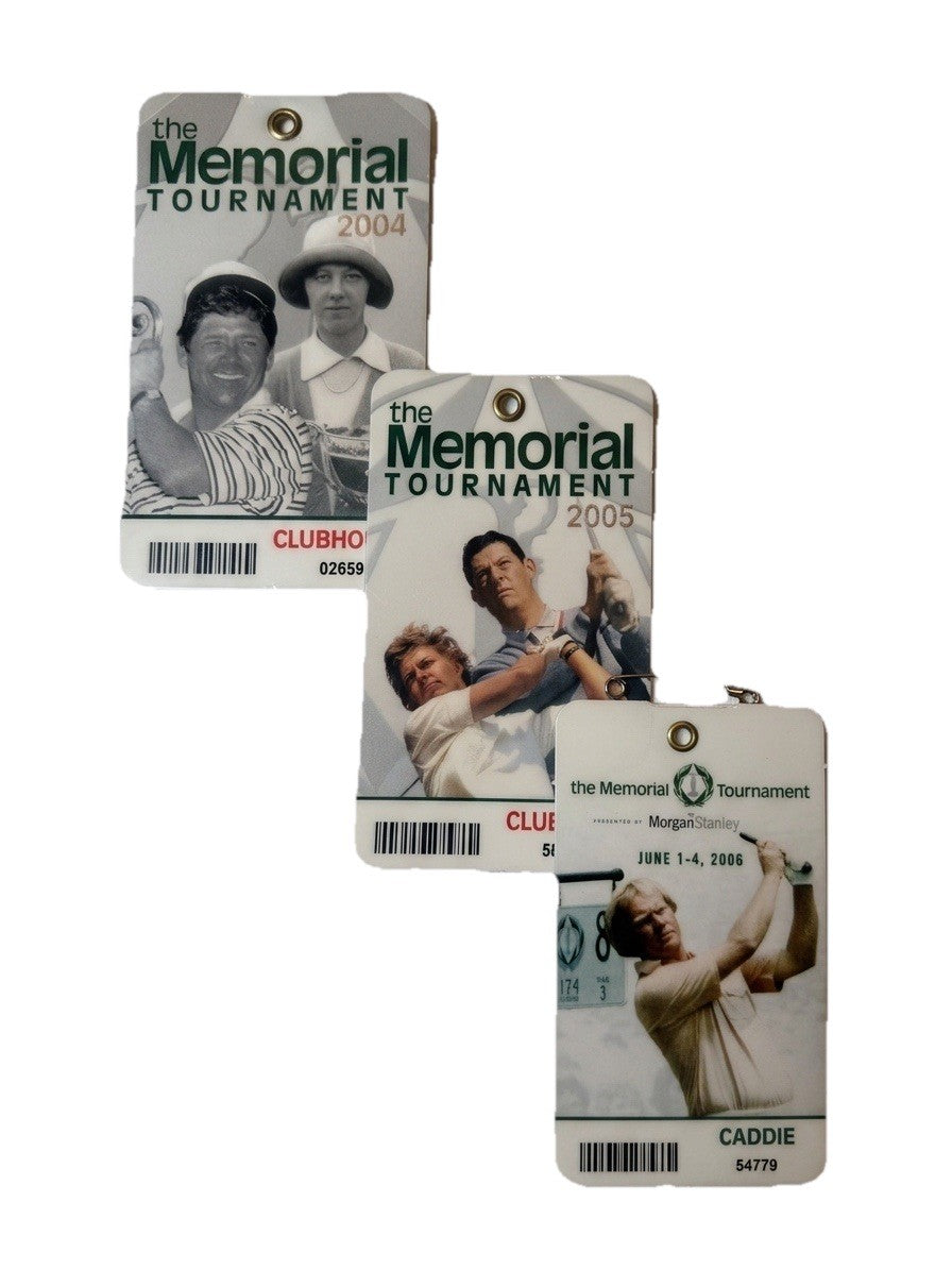 Vintage The Memorial Tournament Golf Badge Lot 2004 2005 Clubhouse 2006 Caddie
