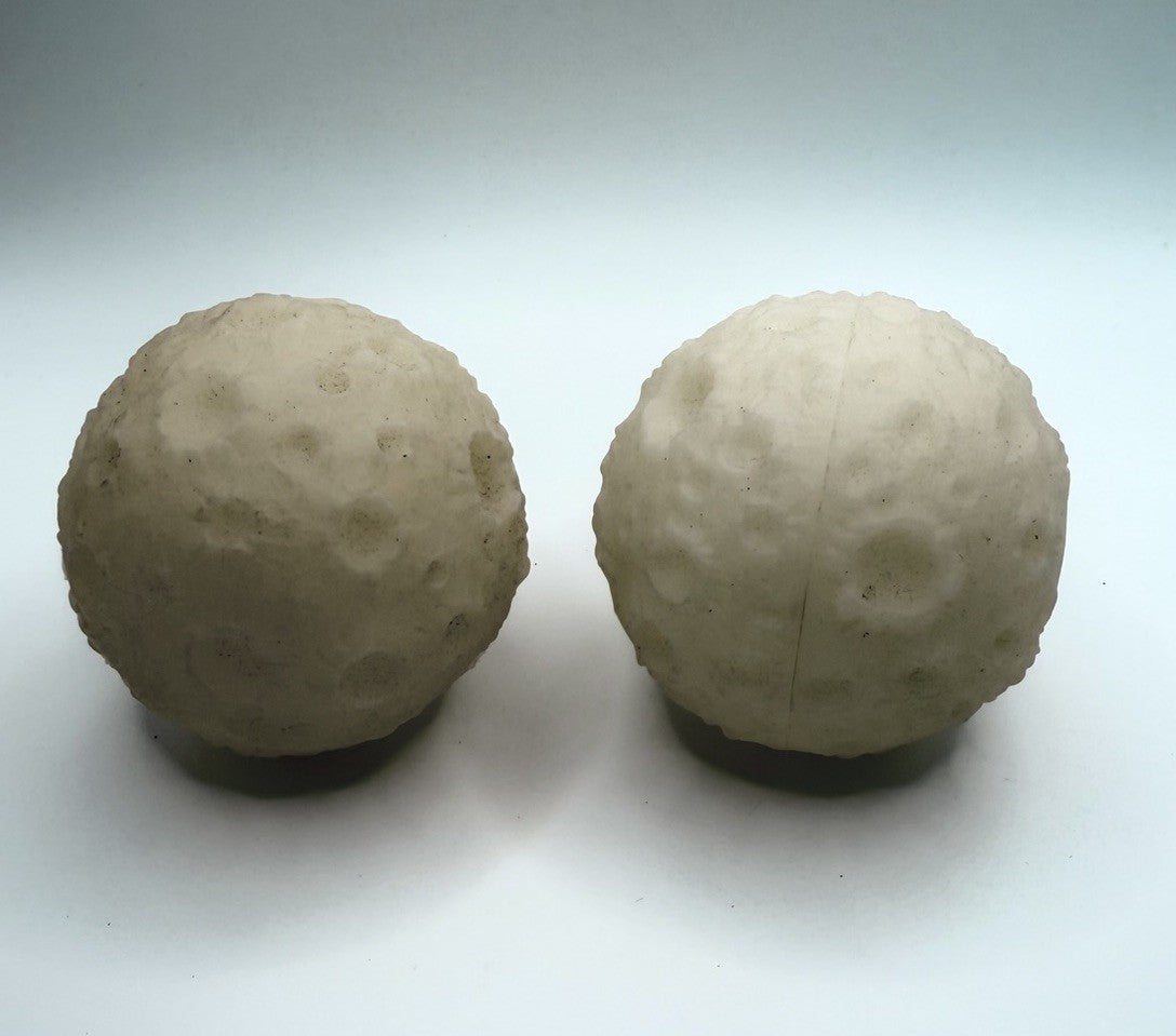 Vintage Rubber Moon Balls Space Crater Toy Balls 2 Inch Retro Novelty Lot of 2