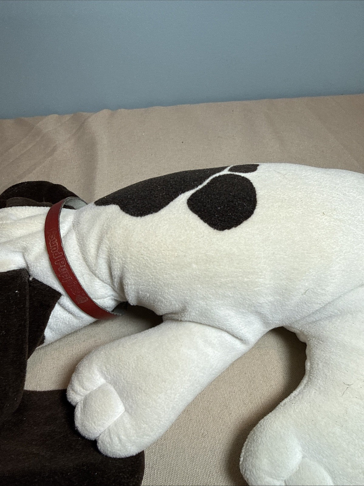 Vintage 1985 Tonka Pound Puppies White Brown 17 Inch Plush Stuffed Dog Toy Puppy