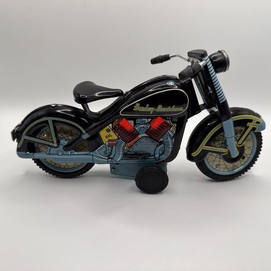 1958 Harley Davidson Motorcycle Friction Toy Vintage Style Yr 2000 Reproduction