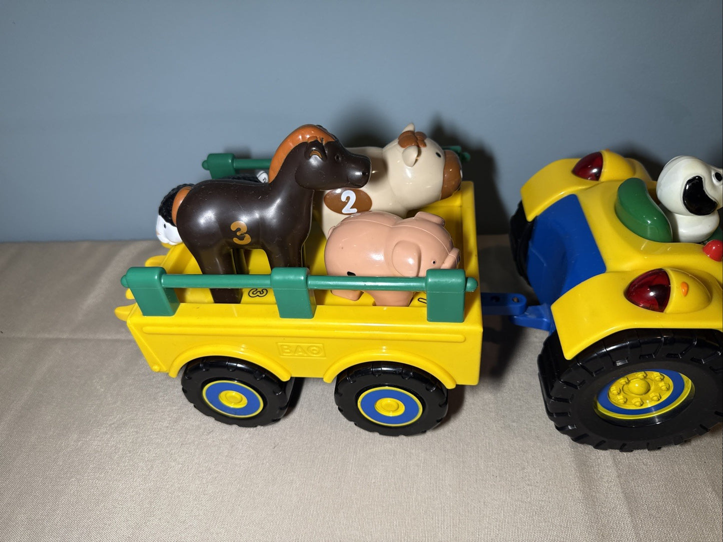 Vintage BAO Baobab Talking Farm Tractor Trailer Toy Vehicle Set - No Keys
