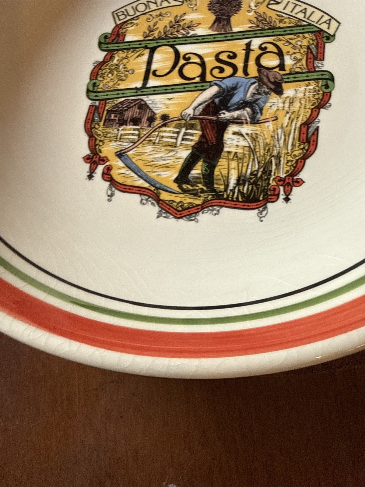 Vintage Buona San Remo Italia Pasta Serving Bowl Made In Italy Himark
