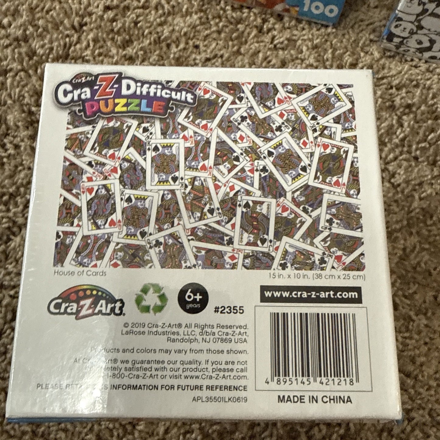 Cra-Z-Art Puzzle Bundle with Playing Cards Goldfish Pandas 100pc NEW