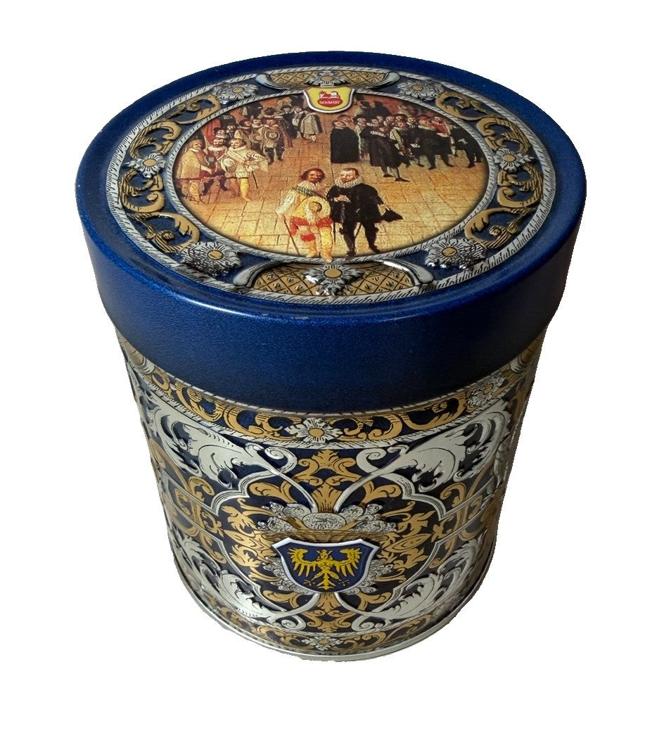 Vintage Lebkuchen Schmidt Nurnberg Germany Embossed Collectible Cookie Tin Box