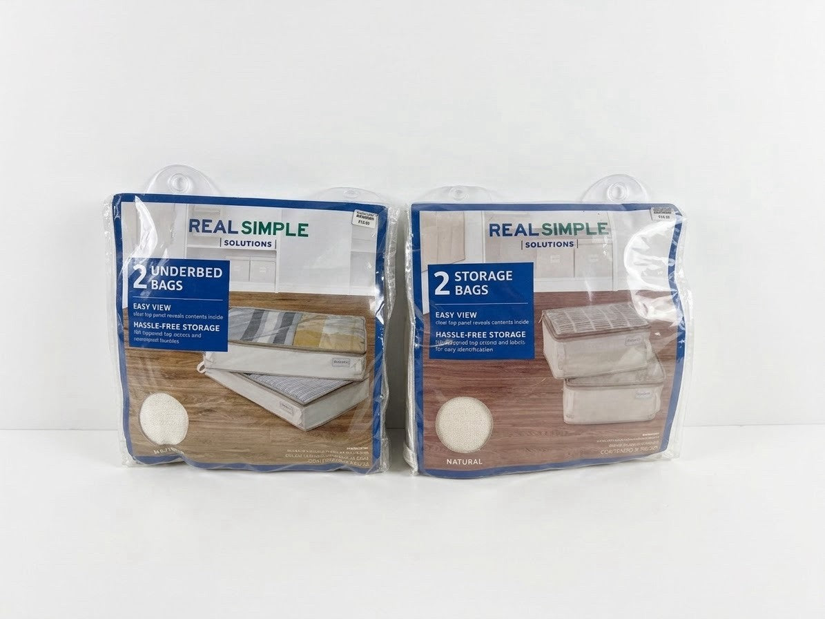 Real Simple Solutions Underbed Closet Storage 2 Packs 4 Organizers Total New
