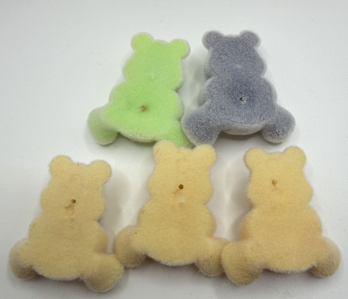 Vintage Teddy N Me Flocked Miniature Teddy Bears Figurines Collectible Toy Lot