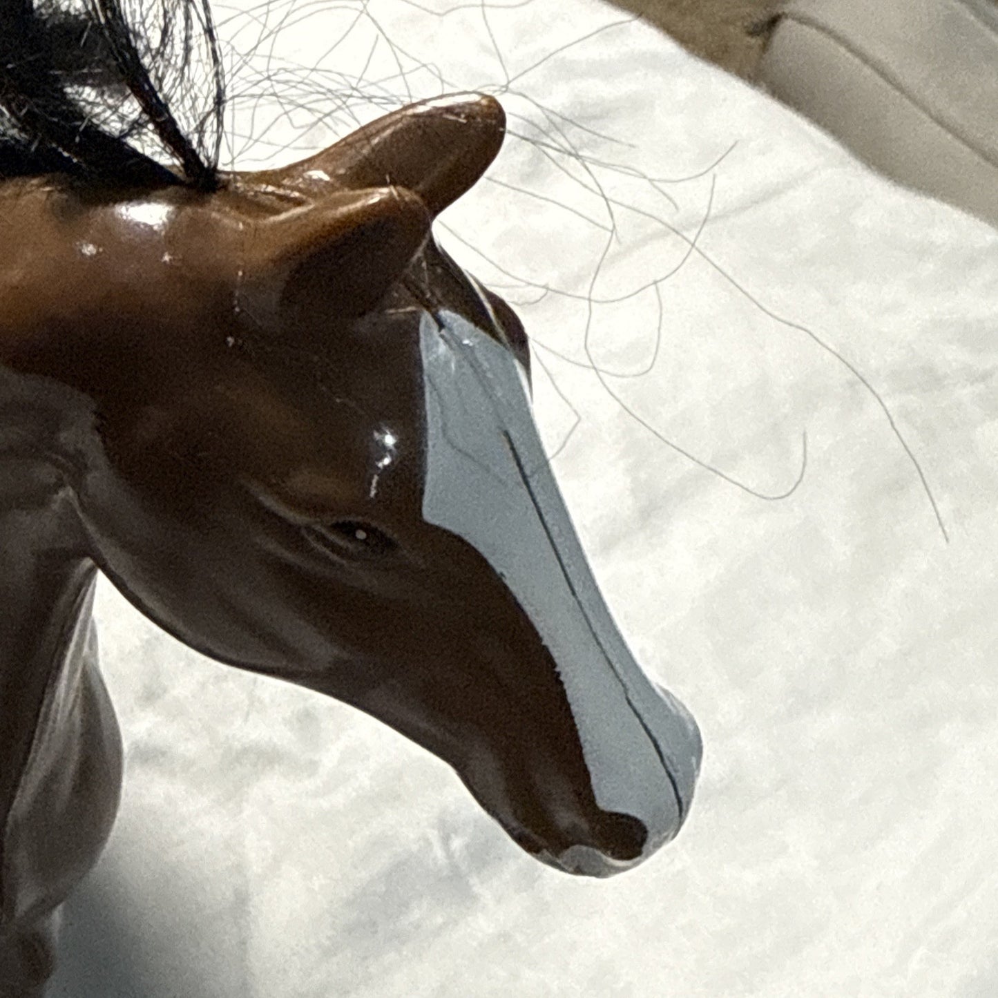 Lot of 3 MTHK 9 Inch Toy Horses Plastic Model Horses Hong Kong