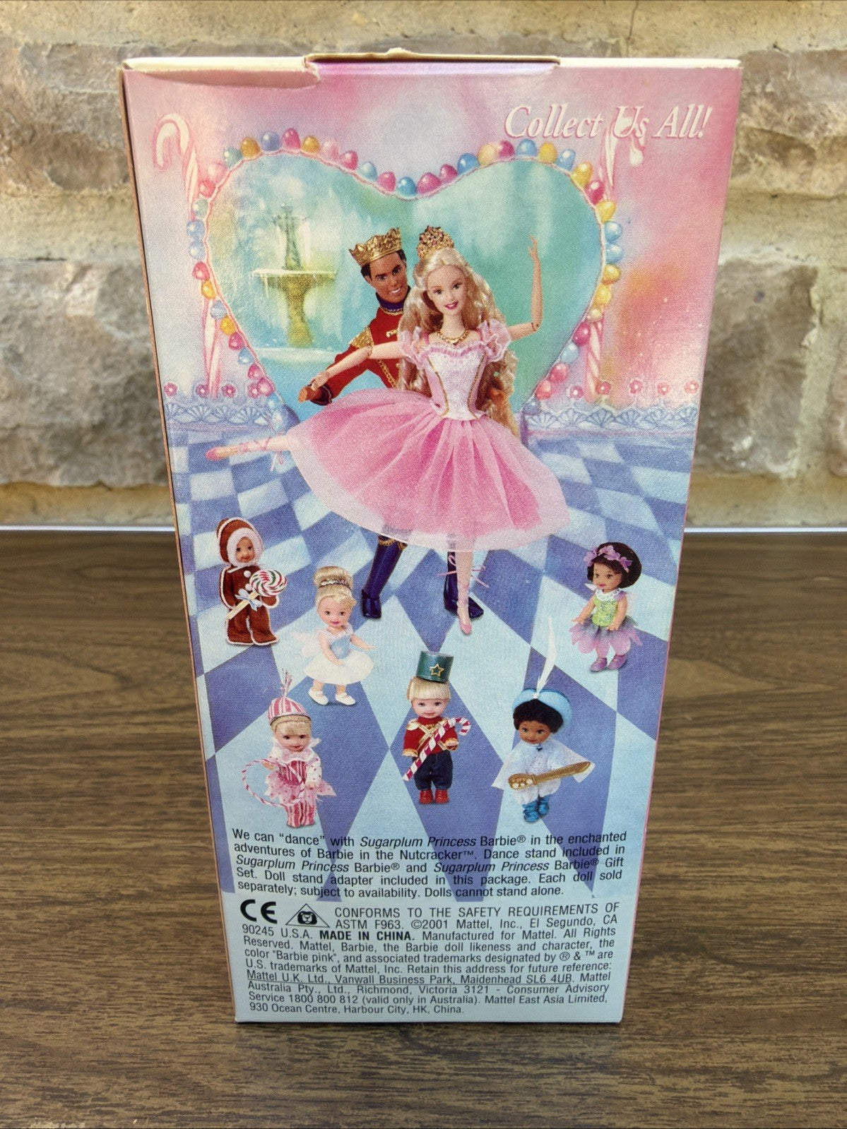 2001 Kelly Barbie Peppermint Girl Nutcracker Doll Blonde New in Box