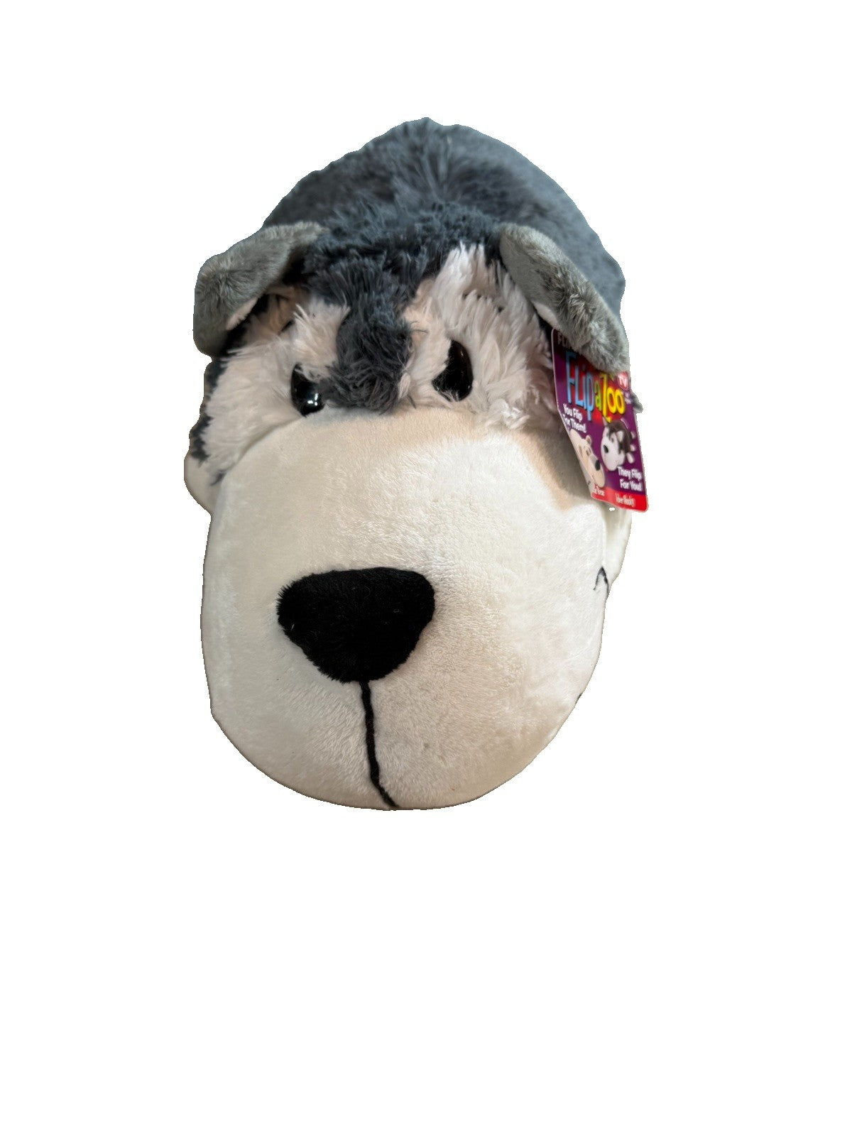 FlipaZoo Reversible Plush Poppi Polar Bear Asher Husky 18 In Stuffed Animal Toy
