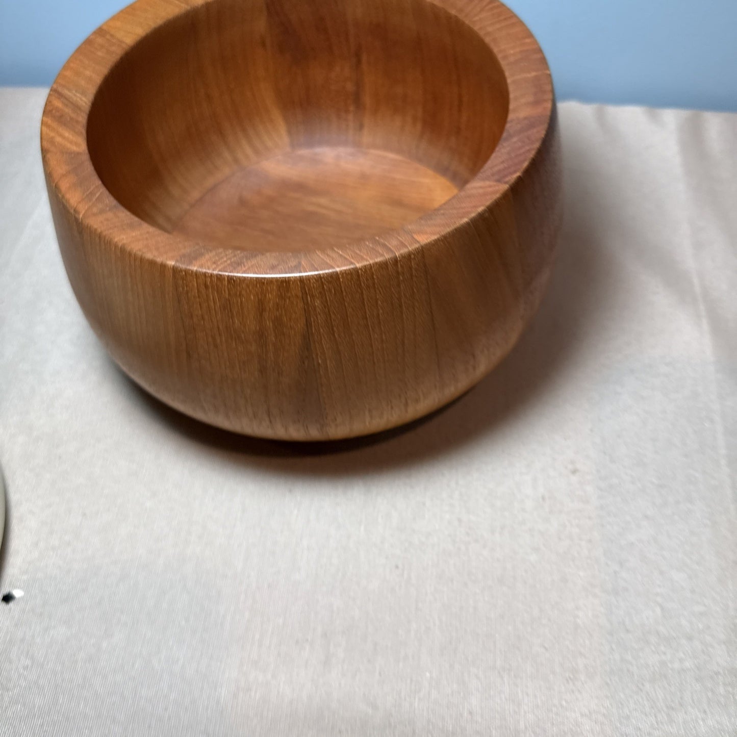 Dansk Jens Quistgaard Staved Teak Salad Bowl 6 Inch Mid Century Modern Vintage