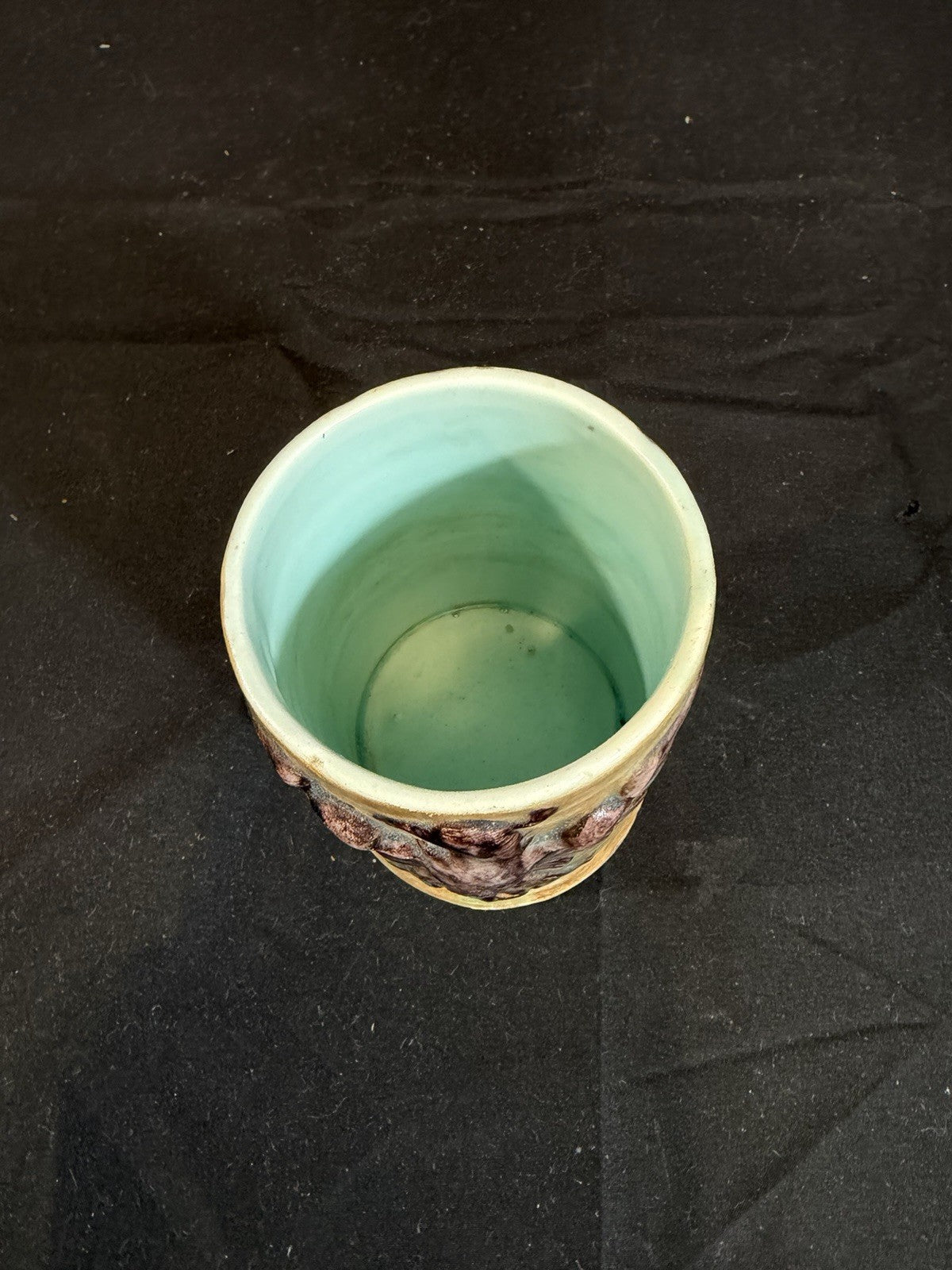 Vintage Hand Carved Stoneware Mug HeraldEagle Design Studio Pottery Spain 5"