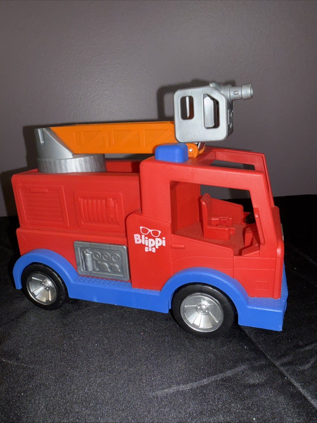 Blippi Toy Bundle Fire Truck & Recycling Worker Figure Lot Truck Sounds WORK