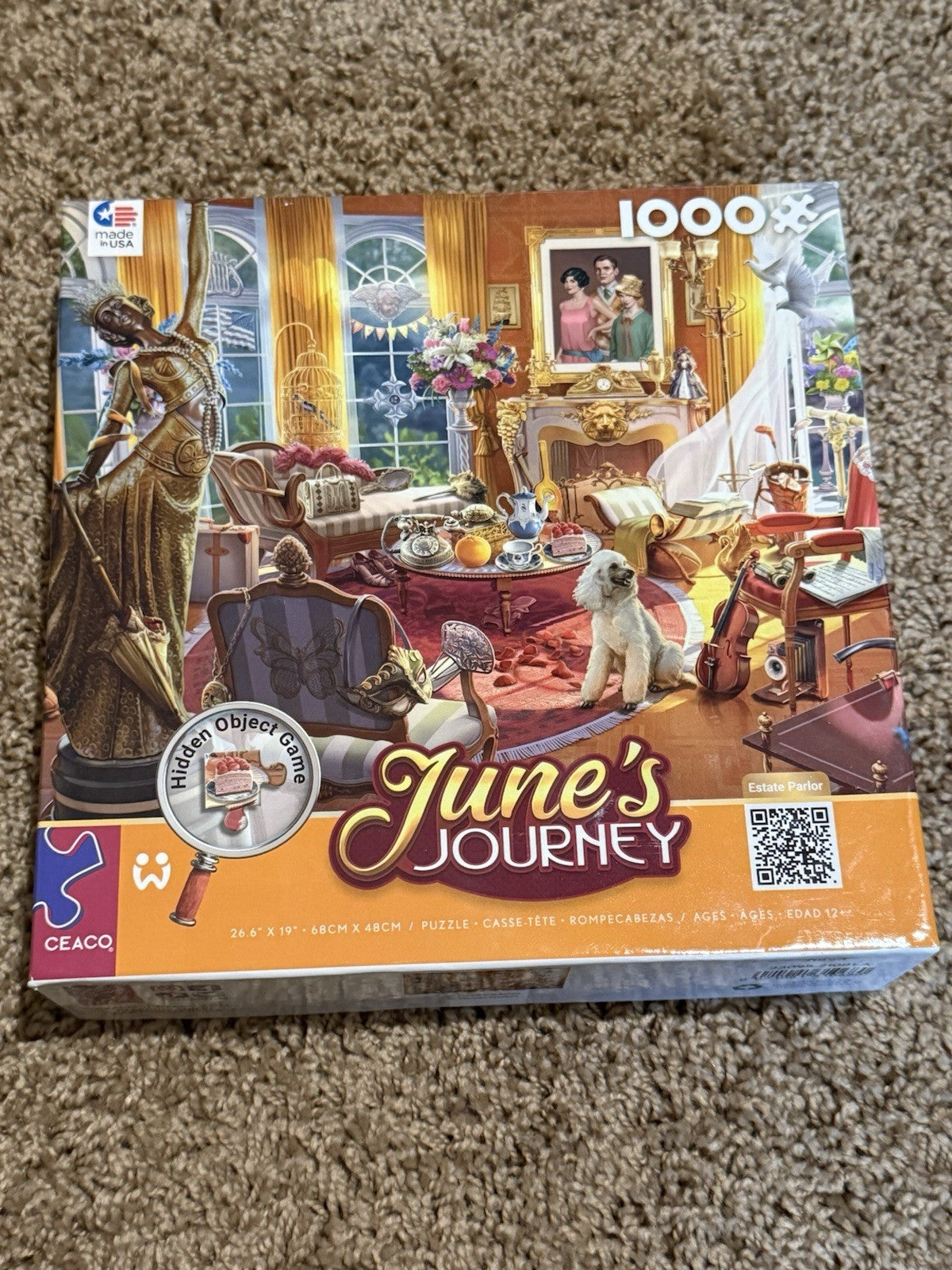 Hidden Object Puzzle Lot Find Momo & June’s Journey Puzzle Ceaco 1000 Piece