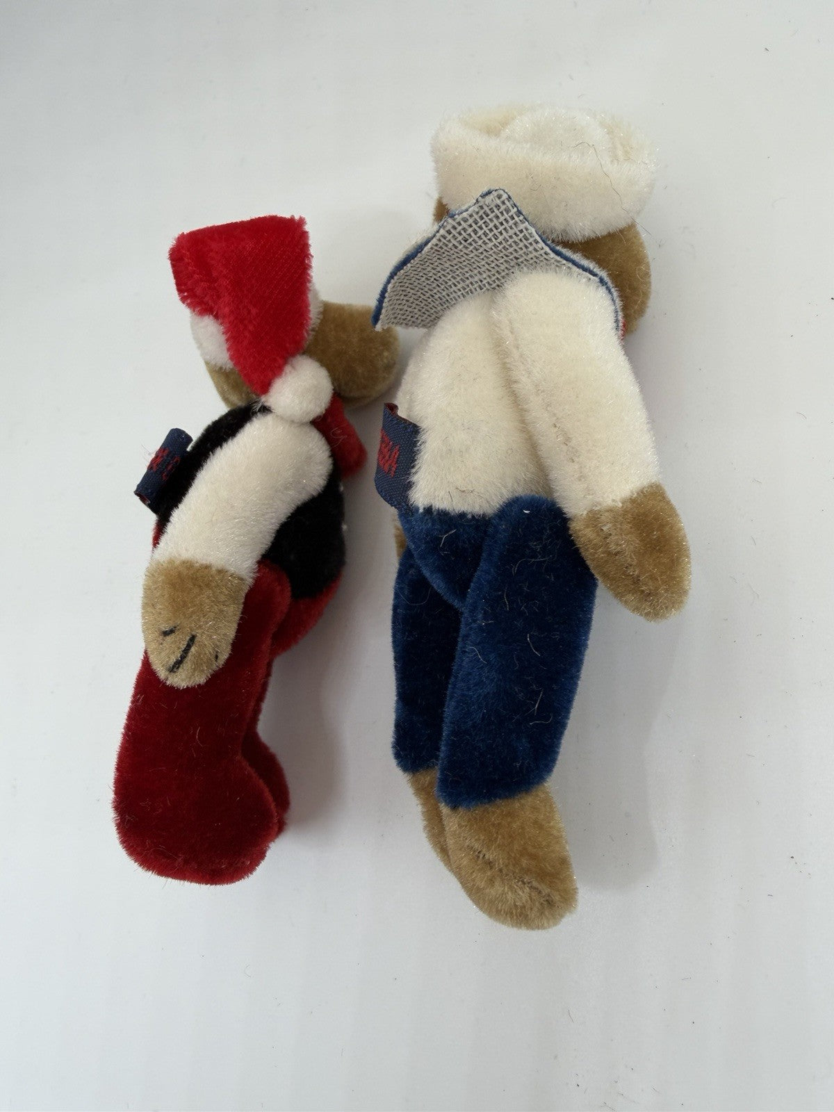 Vintage Mini Jointed Teddy Bears Santa Sailor Plush Toys 3.5 Inch Lot of 2