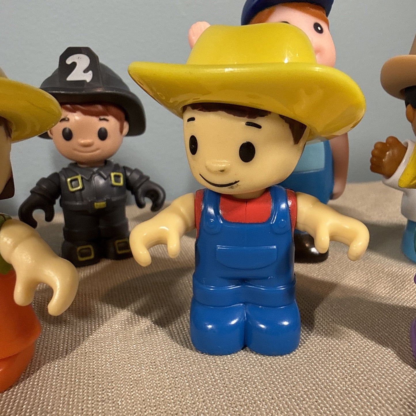 Lot Of 12 Vintage Vinyl Characters Little People Happy Land Boley Mega Bloks