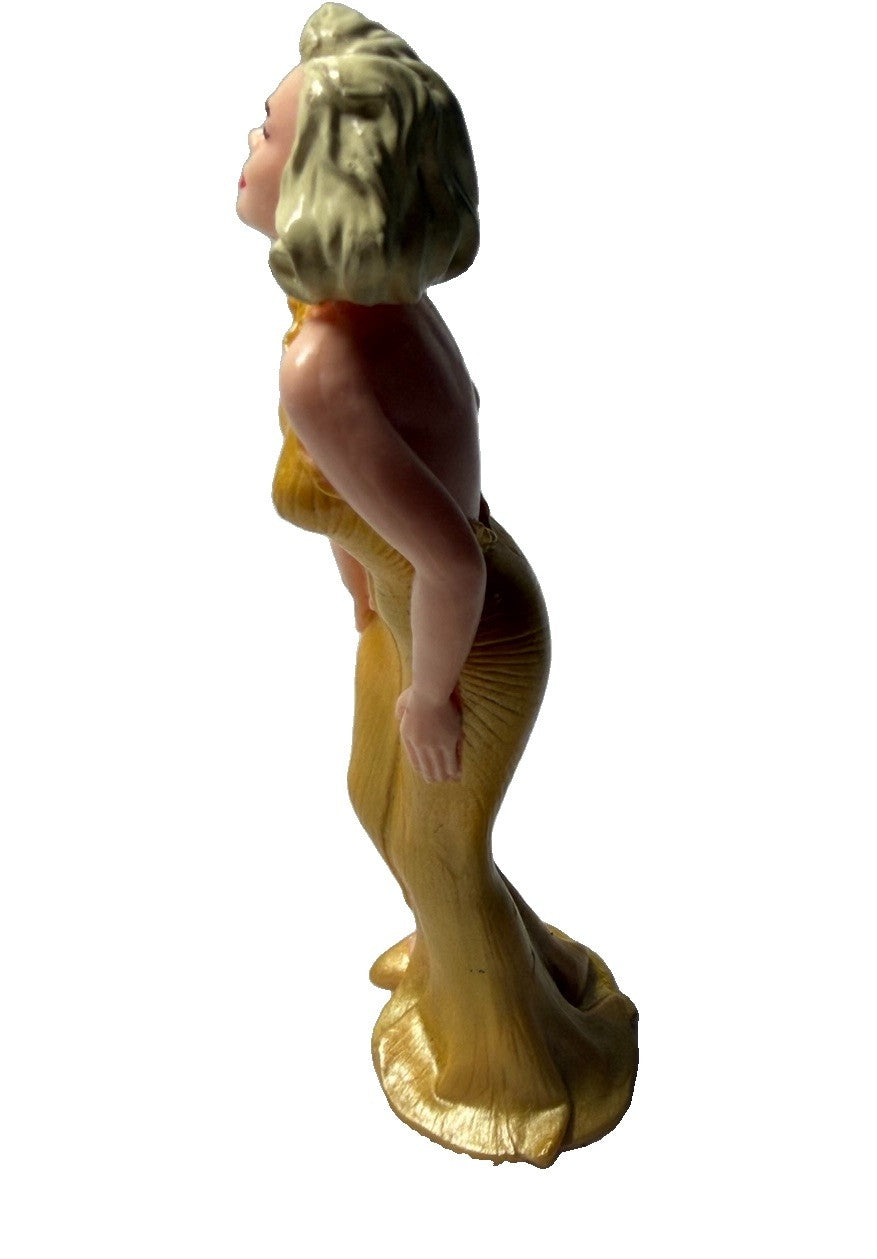 Vintage Marilyn Monroe Gold Dress PVC Figure Cake Topper 3.5"