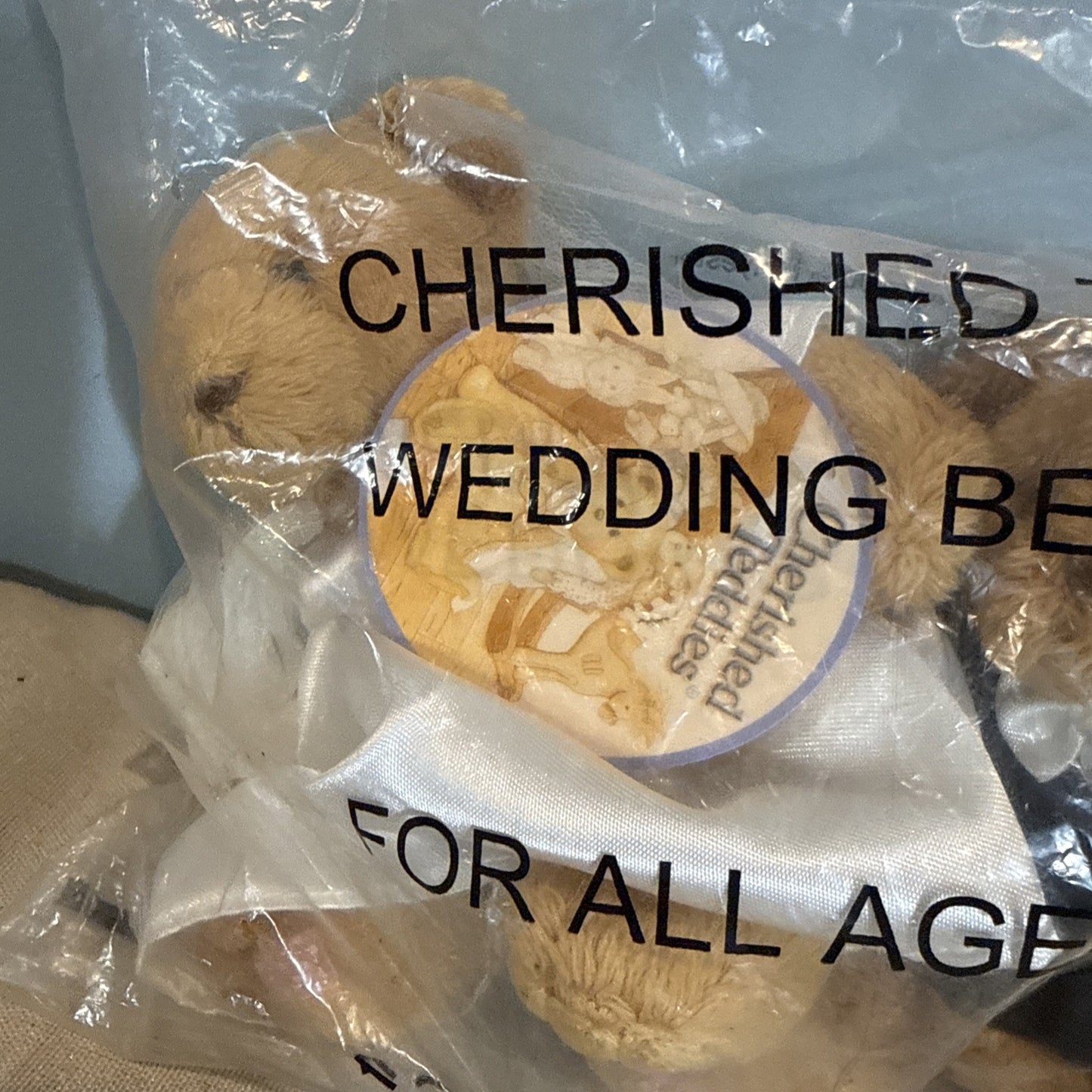 Enesco Cherished Teddies Bride Groom Wedding Bears Plush NIB 2002