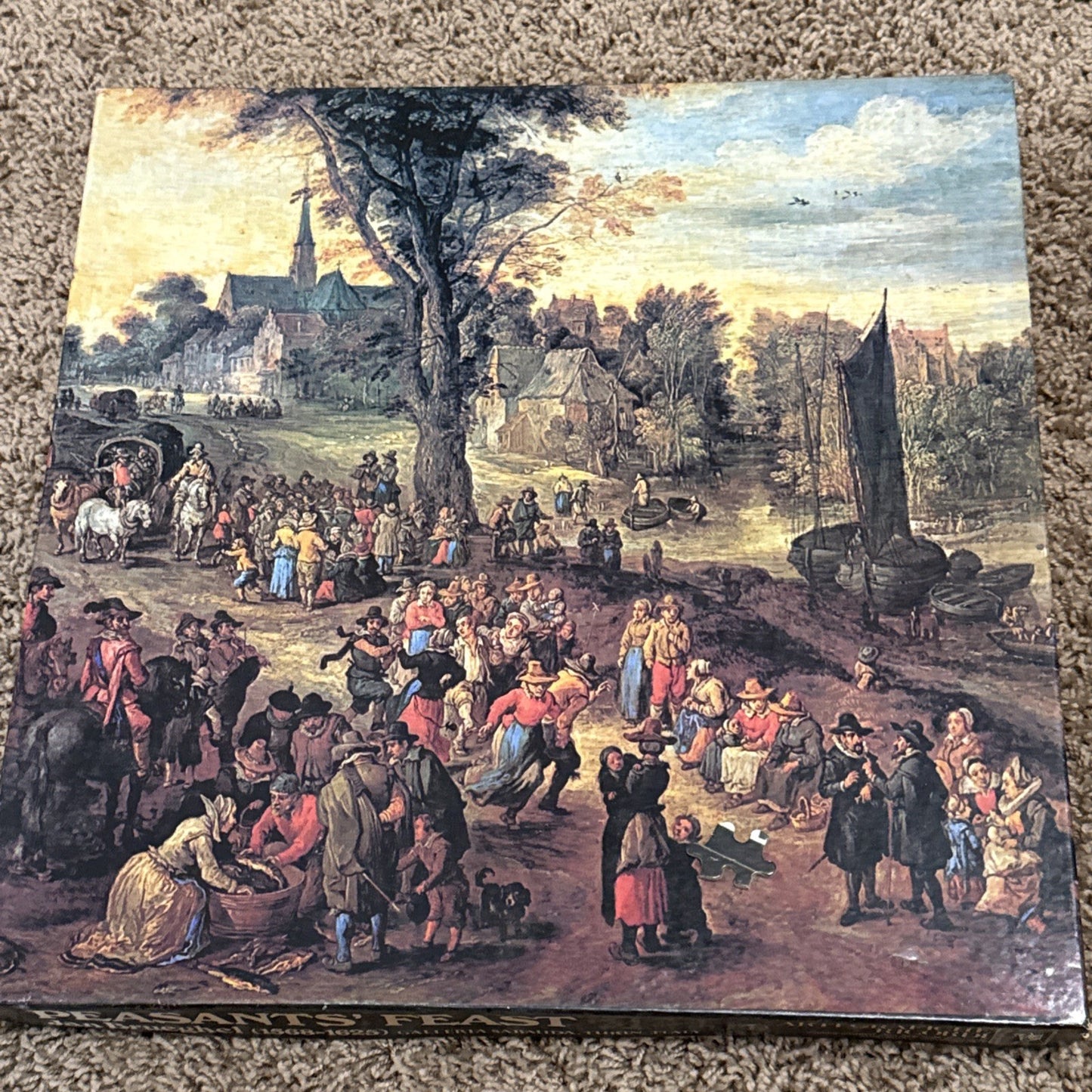 Lot Of 4 Vintage Puzzles  Dorset Peasants Feast Lobster Boats Mona Leisure